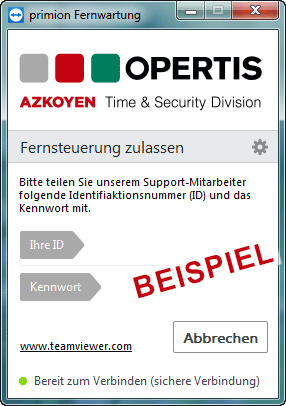 Remote maintenance of OPERTIS systems